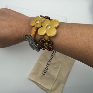 Louis Vuitton Multicolor Vachetta Vernis Fleur wrap bracelet